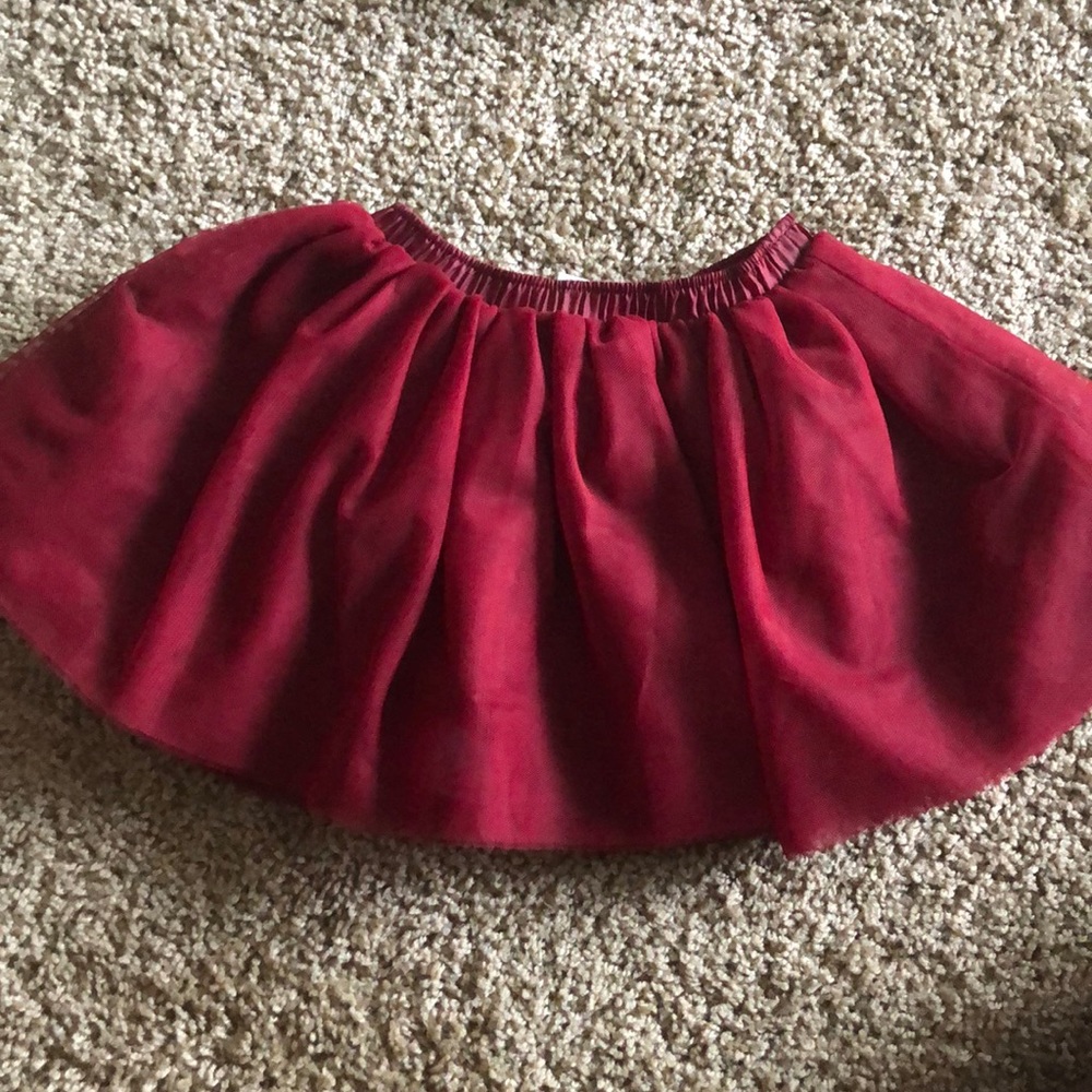 Burgundy Skirt Toddler Girls